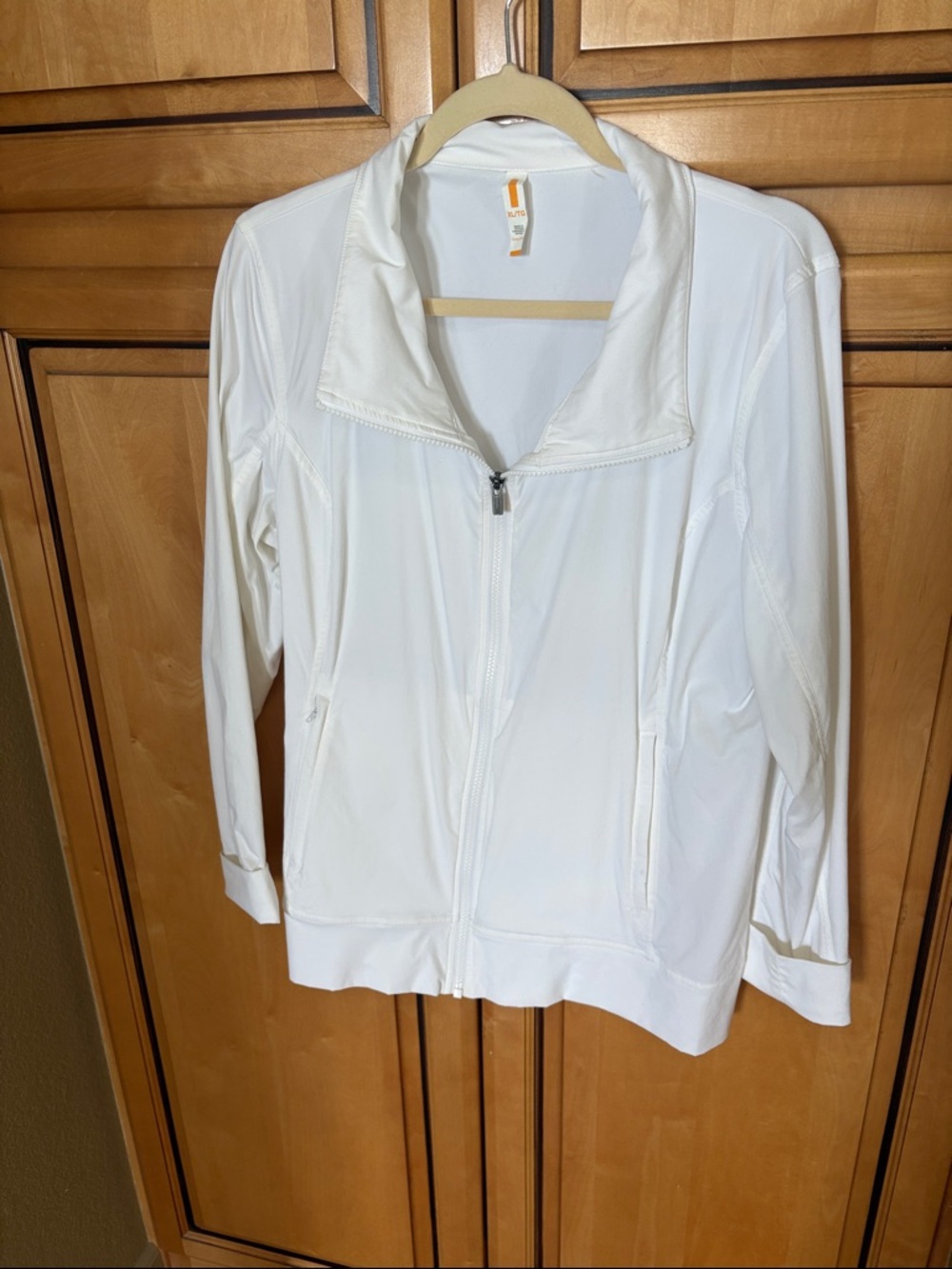 Lucy White Lightweight Zip-Front Jacket